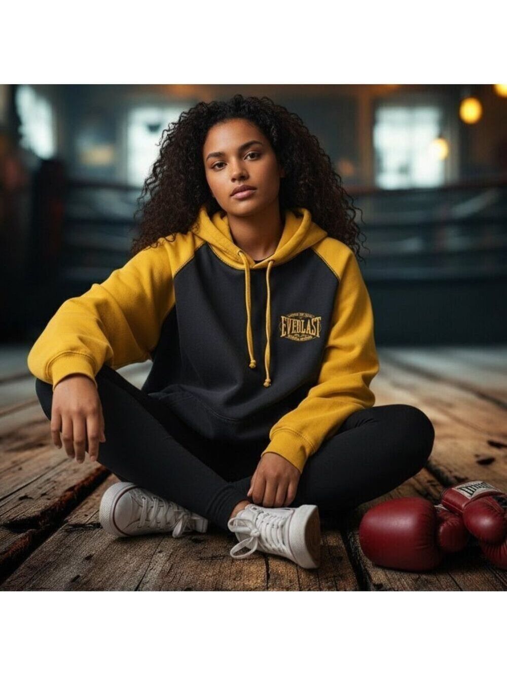 🥊 Everlast New York Hoodie – XL – Heavyweight, Broken-In & Ready for More